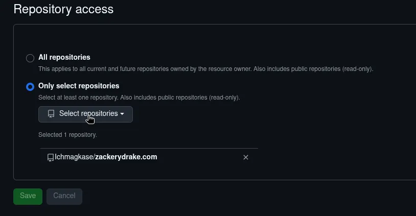 repository access github